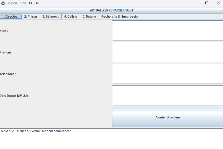 Interface Application Java